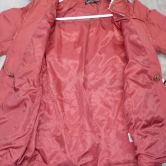 Lauren Ralph Lauren Women's Puffer Jacket Down Insulated Faux Fur Hood Coat S - Picture 4 of 12